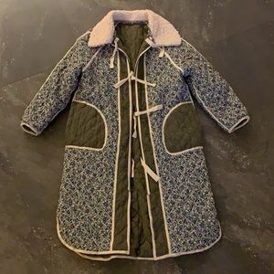 NWT The GREAT reversible Long Quilted Puffer Size Small